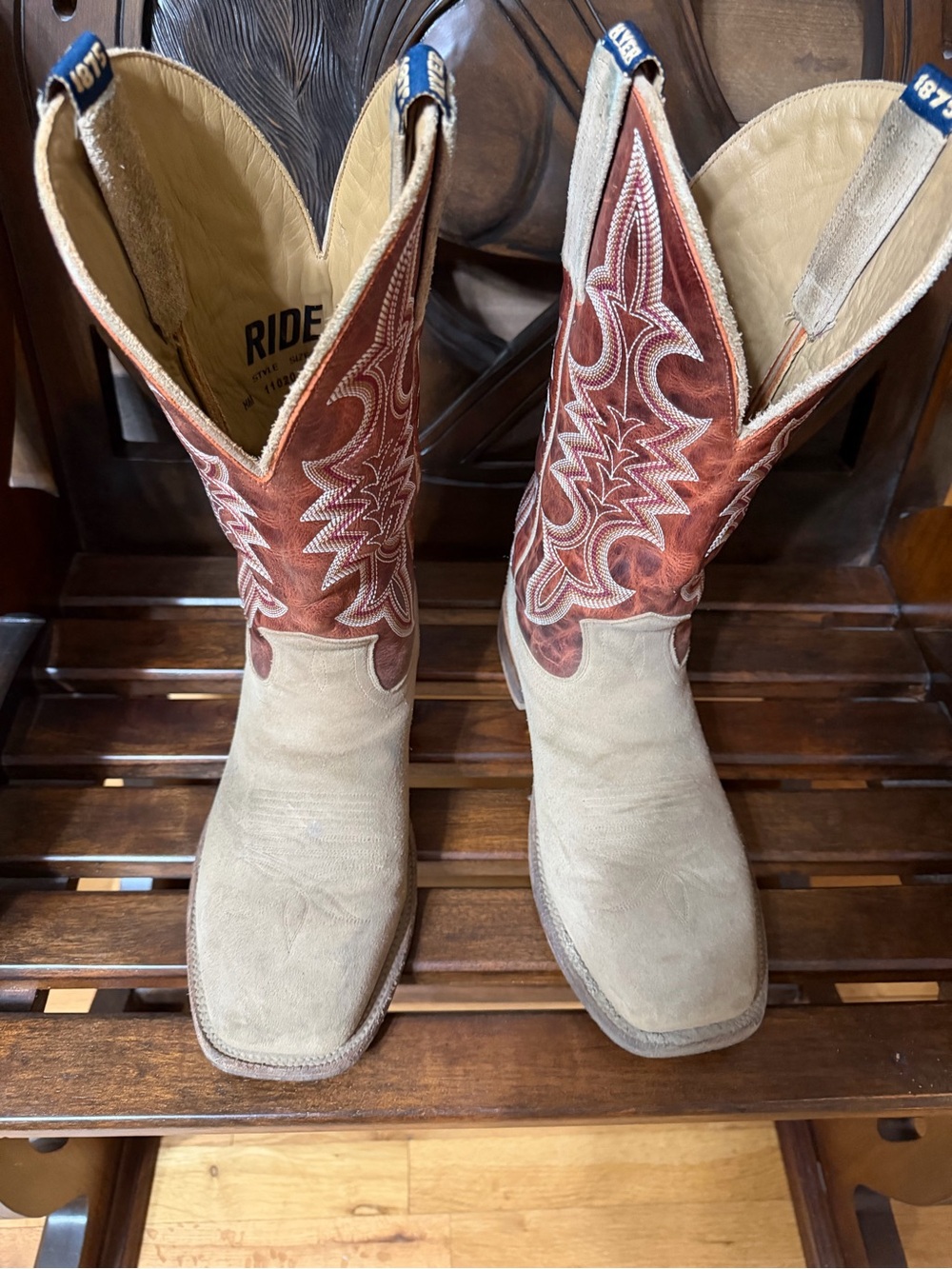 Hyer Western Men's  Tan Cowboy Boots 10.5 EE
